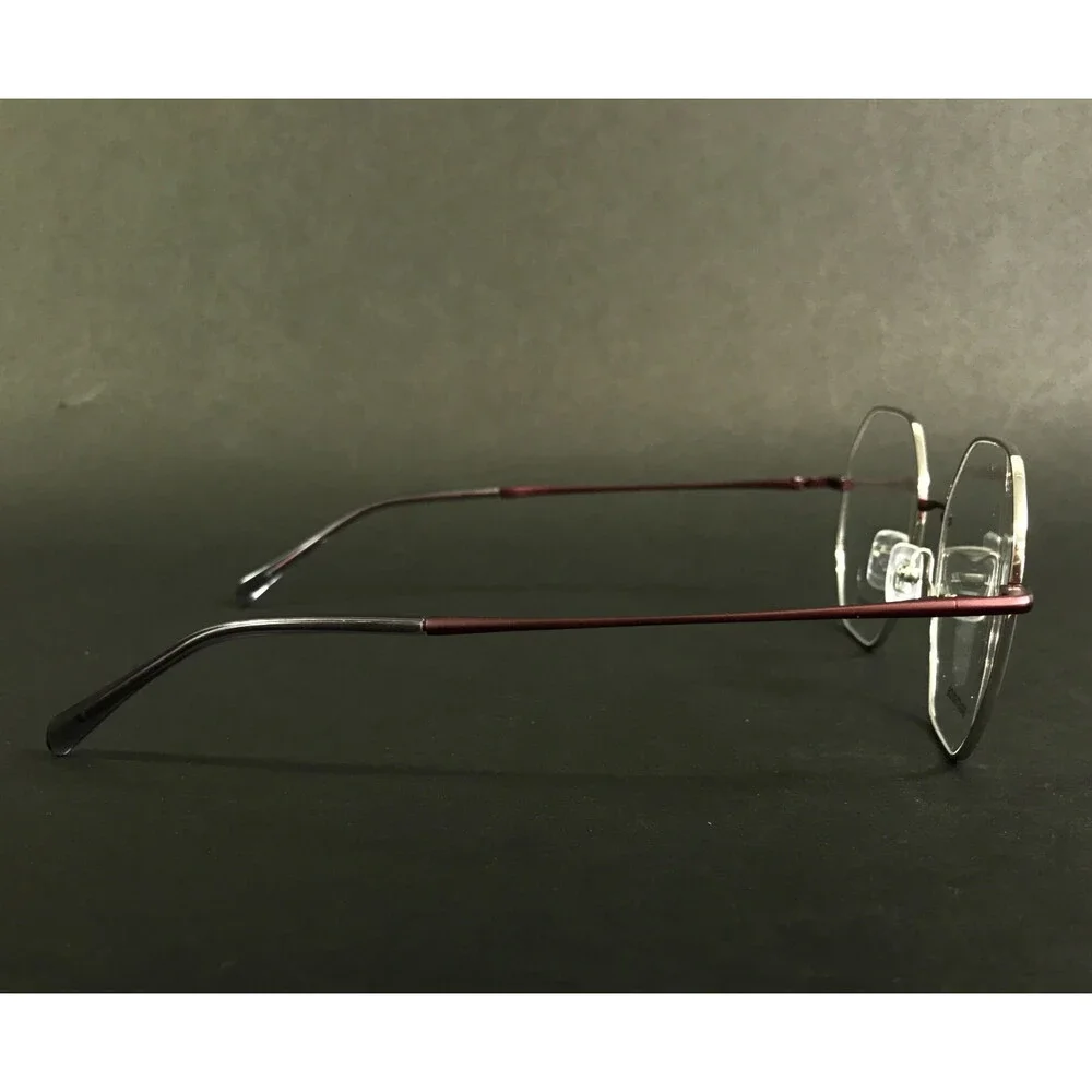 Gigi Studios Eyeglasses Frames ALEGRIA 8117/0 Gray Matte Red Bordeaux 53-17-140
